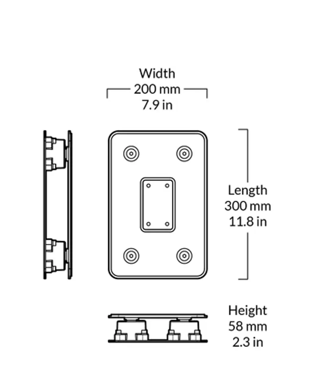 Space Lab Lift MK II Speaker Stand with Small Platform,Medium Isolator
